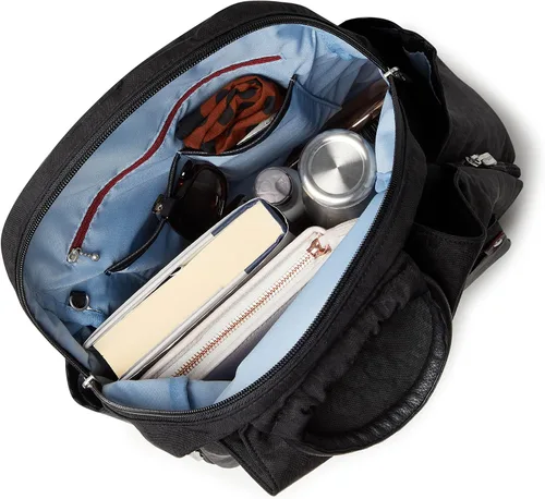 Vista 20 de Baggallini Mochila todo el día para mujer con pulsera de teléfono RFID, Negro, talla única