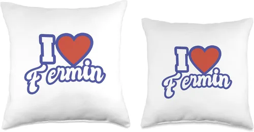 Vista 3 de I Love Names I Love Fermin - Almohada (16 x 16 pulgadas), multicolor