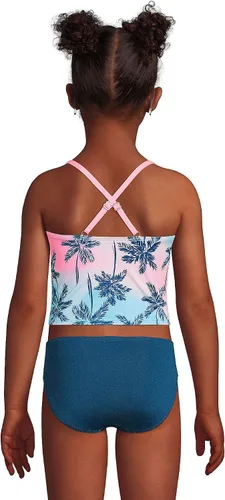 Vista 3 de Lands' End Top de natación tankini con agujero de cerradura para niñas