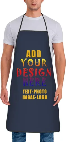 Vista 21 de Delantales personalizados para añadir nombre, logotipo, texto, foto, diseño de imagen, delantal de chef para grandes regalos