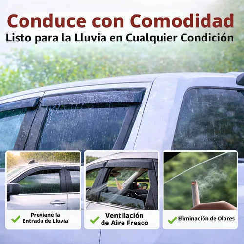 Vista 4 de KPY Moldura deflectora de viento con protección contra la lluvia compatible con Mazda CX-3 2016-2021 (CX3), 4 unidades, para ventana lateral