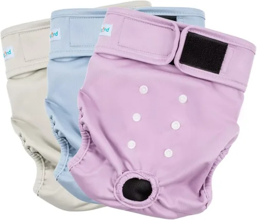 Vista 14 de Paw Legend Pañales lavables y reutilizables para perras, pañales para perras (3 unidades, XS)