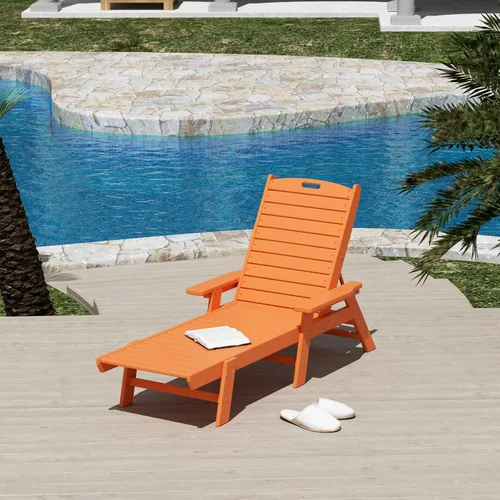 Vista 18 de WestinTrends Malibu Poly - Tumbona reclinable azul marino