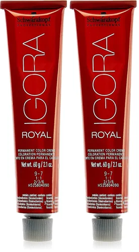 Vista 4 de Schwarzkopf Professional Igora Royal - Coloración para el cabello, 9-7, rubio cobrizo extraclaro, 2.1 onzas (60 g)