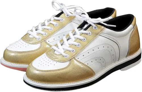 Vista 2 de VEACAM Zapatos de boliche para hombre y mujer, zapatos de boliche informales, ligeros, con cordones, zapatos de boliche de cuero