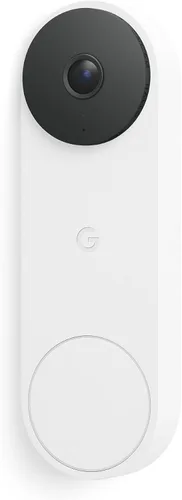 Vista 13 de Google Nest Doorbell (Batería) - Nieve Timbre de video con zoom digital de 6x, HD, vista en vivo 24/7, visión nocturna, HDR, funciona con Google