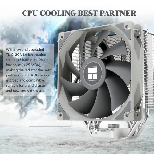 Vista 3 de Thermalright Assassin King 120 SE - Enfriador de aire para CPU, 5 tubos de calor, ventilador TL-C12C PWM, para AMD AM4/Intel