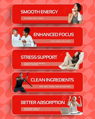 Vista 4 de Píldoras de cafeína de 100 mg con L-teanina y B12 – Energía natural + suplemento de enfoque – Píldoras de energía limpia para hombres y mujeres