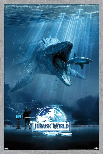 Vista 6 de Trends International Jurassic World - Póster de pared de agua, 14.725 x 22.375 pulgadas, versión premium sin marco