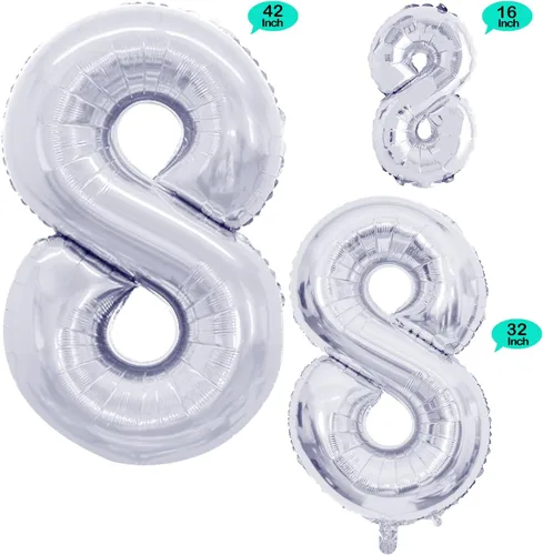 Vista 102 de GOER Globos Número 10 para Decoraciones de Fiesta de 10º Cumpleaños, Globos de Helio de Papel de Aluminio Jumbo de 42 Pulgadas para 10º Aniversario
