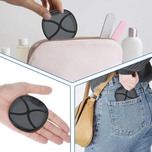 Vista 7 de Estuche de retención con orificios de ventilación, estuche protector bucal contenedor de almacenamiento dental (negro)