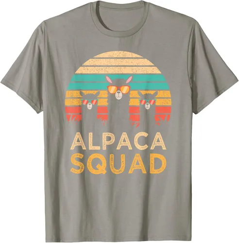 Vista 33 de Divertidas gafas de sol de escuadrón de alpaca Cool Alpacas Vintage Gift T-Shirt, Negro, S