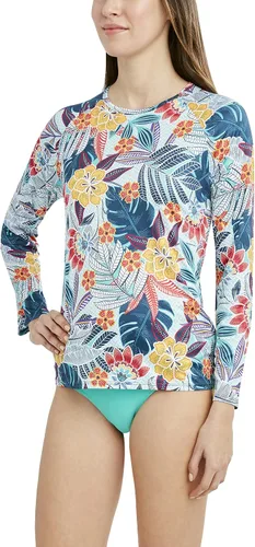 Vista 2 de Caribbean Joe Camiseta de manga larga ajustable estándar para mujer con protección solar