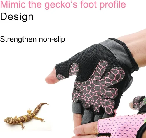 Vista 4 de Guantes de entrenamiento antideslizantes diseñados para hombres y mujeres, guantes de fitness, guantes de gimnasio, guantes de levantamiento