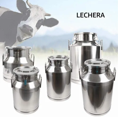 Vista 4 de Lata de leche de acero inoxidable de 5 galones de 20 litros, olla para lácteos con tapa sellada, cubo resistente 304, recipiente de almacenamiento