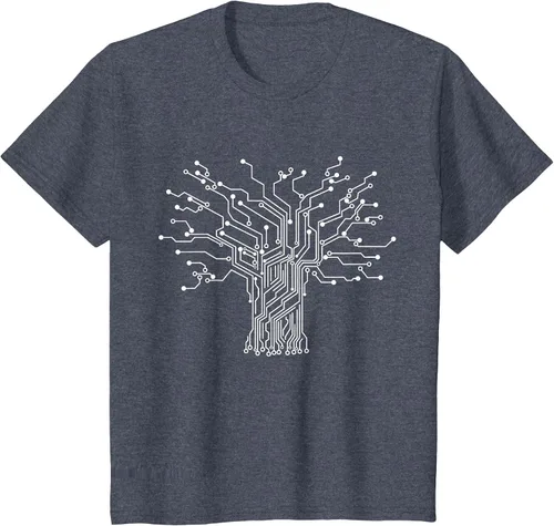 Vista 29 de Electronics Technician Binary Tree - Electrical Engineer T-Shirt Asphalt Grey