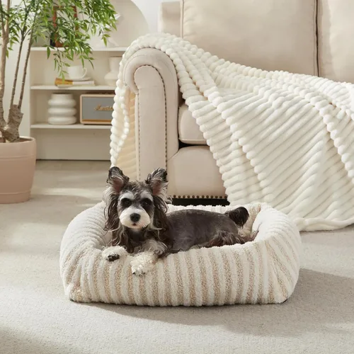 Vista 14 de MIXJOY Cama para Perros de Tamaño Mediano y Pequeño, Cama Lavable para Perros Medianos con Funda Extraíble, Cama Rectangular para Perros de Felpa