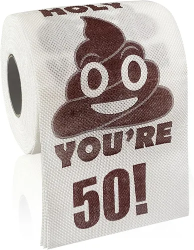 Vista 22 de Regalos de feliz cumpleaños número 10, rollo de papel higiénico divertido de 3 capas, papel higiénico impreso Holy Poop You're 10, regalo de bromas
