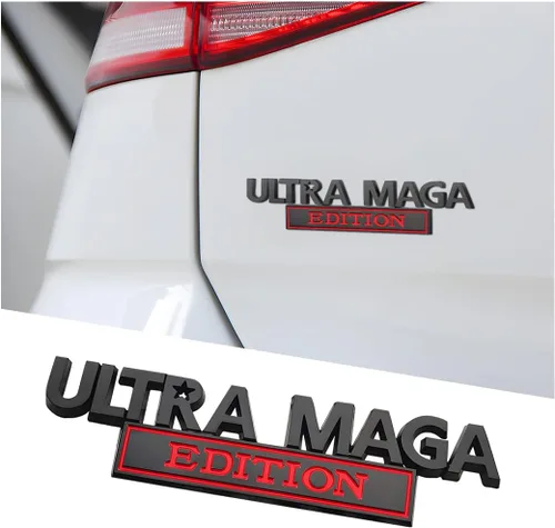 Vista 10 de AICEL Ultra MAGA Edition Emblemas, calcomanías 3D elevadas de metal completo, etiquetas clásicas de personalidad con adhesivo fuerte, calcomanías