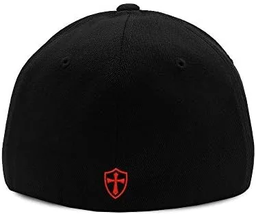 Vista 2 de Crusader Knights Templar Cross - Gorro de béisbol plateado