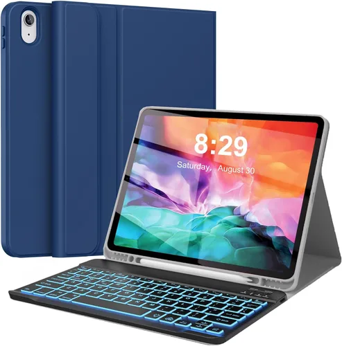 Vista 16 de Funda de teclado para iPad Pro de 12.9 pulgadas (modelo antiguo) 2015 1ª/2017 2ª generación - Teclado Bluetooth inalámbrico recargable, desmontable
