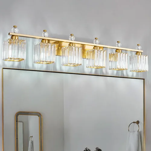 Vista 27 de Luces de Tocador de Baño 2-Luz Placado Negro Iluminación Moderna de Cristal para Tocador sobre Espejo Accesorios de Iluminación de Tocador