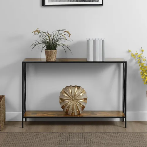 Vista 2 de Convenience Concepts Tucson - Mesa de consola, madera de granero/negro.