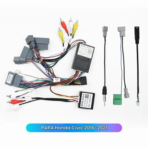 Vista 2 de Arnés de cableado de radio estéreo para automóvil, instalación del mercado de accesorios, conector de enchufe de alimentación de 16 pines, apto