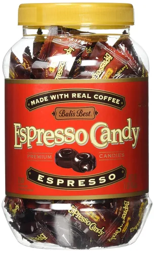 Vista 5 de Bali's Best Caramelo de café, frasco de 1 libra, caramelo duro envuelto individualmente, hecho con café real de Sumatra, Halal