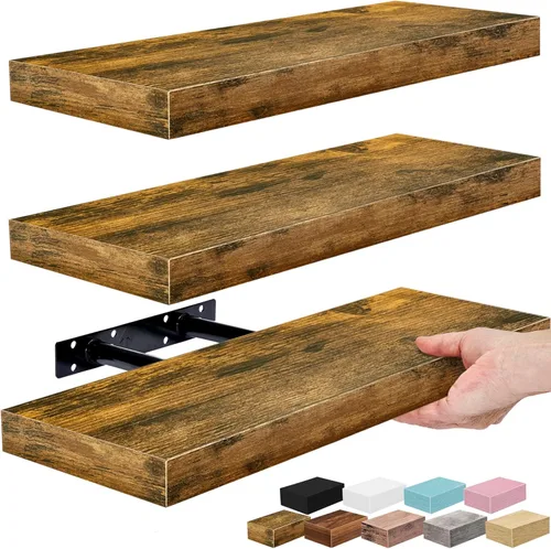 Vista 12 de Sorbus Estantes flotantes para pared, estante flotante de 16 pulgadas para cocina, dormitorio, sala de estar, baño, hogar y decoración de pared