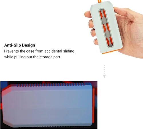 Vista 6 de Funda de tarjeta de memoria para 6 tarjetas CFexpress tipo A y 12 tarjetas Micro SD, diseño de ventana emergente y transparente, soporte