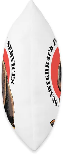 Vista 2 de Bear 3-Point Stance QB Protection Services Offensive Lineman Throw Pillow