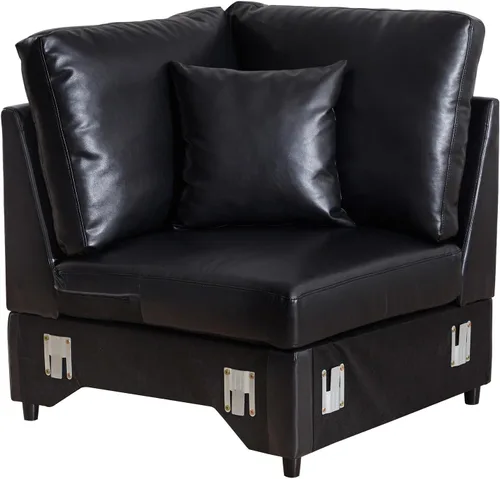 Vista 38 de RARZOE Módulo de Reposabrazos para Sofá Seccional Modular, Reposabrazos de Pana Módulo de Sofá Modular Parte Lateral para Sala de Estar Sofá