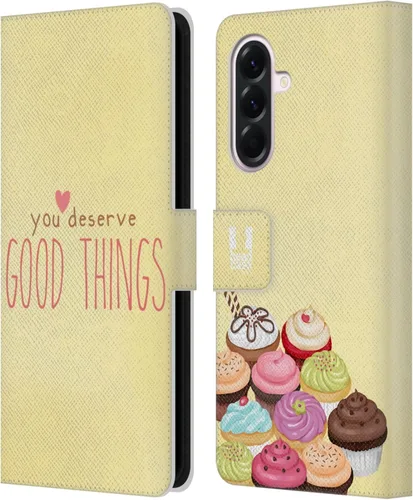 Vista 342 de Head Case Designs Assortment Cupcakes Happiness Leather Wallet Case Compatible with Samsung Galaxy A07 4G Surtido