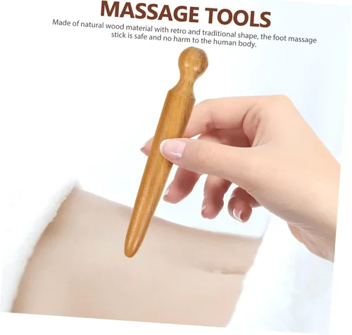 Vista 8 de Juego de palos de masaje multiusos, 2 palos de madera para acupuntura pie, mano, cabeza, cuerpo, masaje muscular