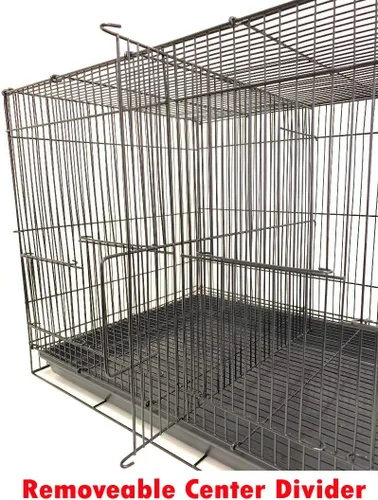 Vista 4 de Jaulas de cría pequeñas con separadores centrales, paquete de 6, 24 x 16 x 16 pulgadas de alto (24 x 16 x 16 pulgadas de alto, negro)