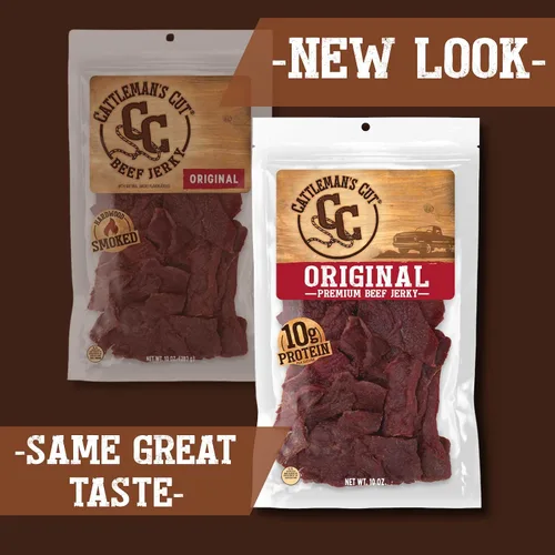 Vista 3 de Cattleman's Cut Carne Seca de Res Original, 10 Onzas
