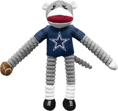 Vista 6 de Littlearth NFL Sock Monkey Pet Toy, Team Color, One