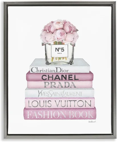 Vista 12 de Chic Shoes Glam Bookstack, 16 x 20 Inch Canvas in Floater Frame Stupell Industries · By Amanda Greenwood · Ready to hang · Fashion forward gift
