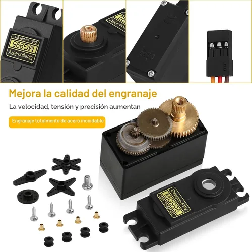 Vista 2 de Deegoo-FPV MG995 - Servomotores de engranajes metálicos de alto par de 28.7