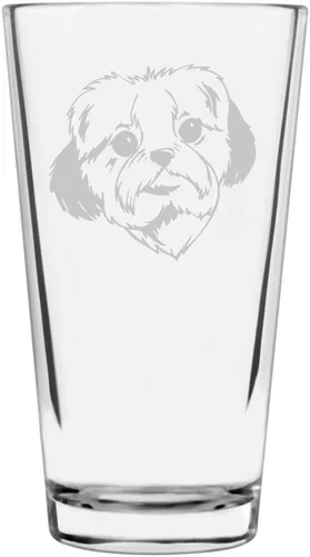 Vista 354 de Podenco Canario - Vaso de pinta de 16 onzas con temática de perro personalizado