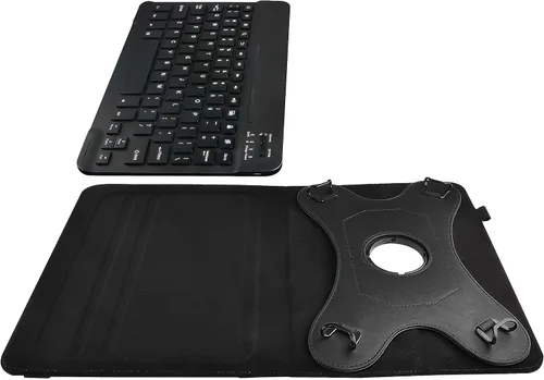 Vista 2 de Navitech Funda con teclado Bluetooth rotacional compatible con CHUWI HiPad Plus con pantalla táctil de 11 pulgadas