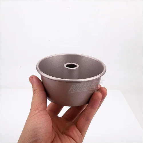 Vista 4 de Molde de Kugelhoft hueco de acero al carbono redondo de 4 pulgadas con forma rectangular redonda de 4 pulgadas, molde para tartas, utensilios