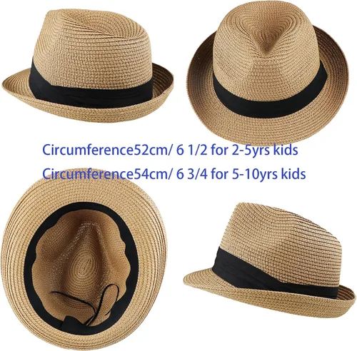 Vista 3 de Sombrero de sol plegable de ala corta para niños sombrero de sol de playa para niños y niñas