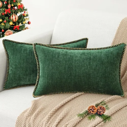 Vista 14 de decorUhome Juego de 2 fundas de almohada de felpilla suave y acogedora de otoño de 12 x 12 pulgadas, fundas decorativas modernas de terciopelo Aqua