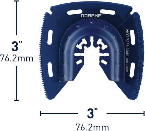 Vista 2 de Norske Tools NOTP236 3-en-1 Corte, raspador y raspar oscilante accesorio multiherramienta Hojas de sierra oscilantes
