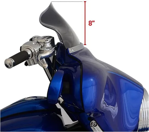 Vista 10 de Klock Werks parabrisas para motocicleta, 3.5 pulgadas, color negro para FLH 1996-2013