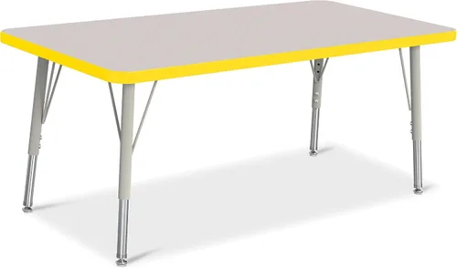 Vista 37 de Berries Mesa rectangular para actividades, altura E, Gris/Negro/Negro, 1