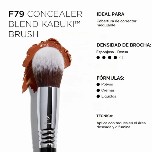 Vista 3 de Sigma Beauty F85 - Cepillo Kabuki de Aerógrafo (F79 - Cepillo Kabuki para Difuminar Corrector)