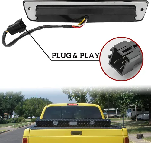 Vista 6 de Tercera luz de freno LED para Ram 1500 2500 3500 94-01, KEWISAUTO negro ahumado LED 3ª luz trasera de freno trasero para Dodge Ram 1500 2500 3500